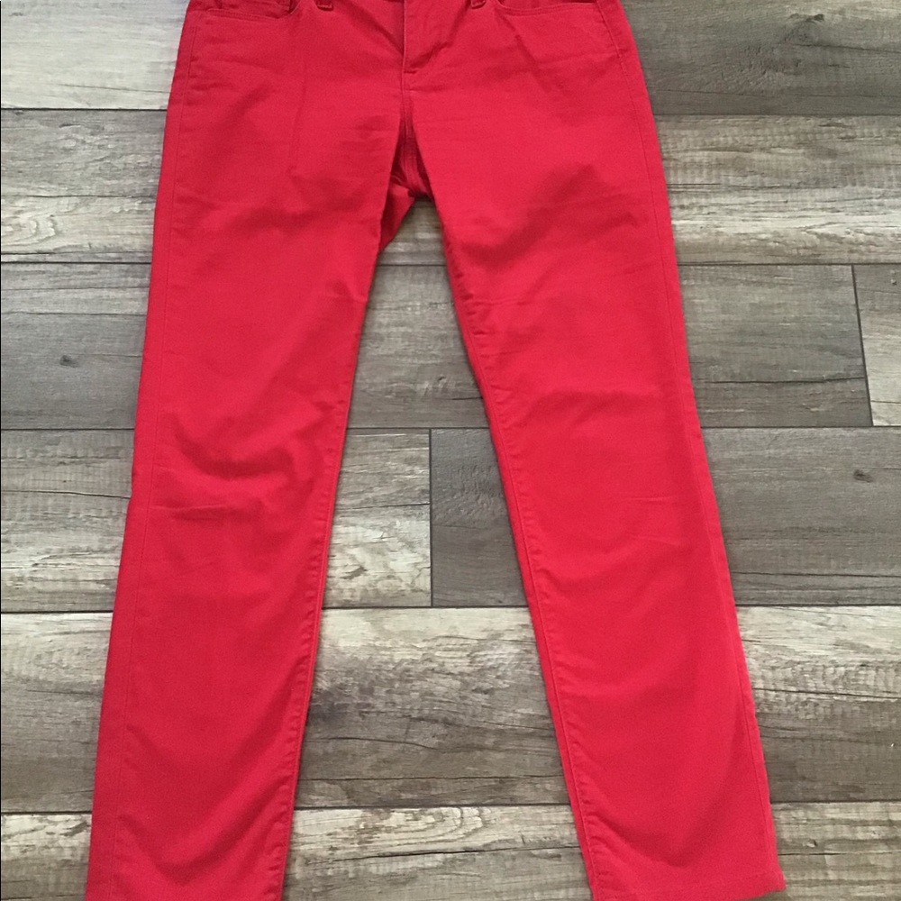 Loft Red Skinny Pants